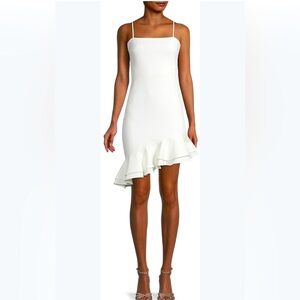 NWT LIKELY MINI RUFFLE WHITE WEDDING/ PARTY Dress with adjustable straps - SZ 2